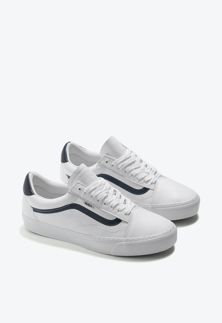 Tênis Old Skool Leather White Navy