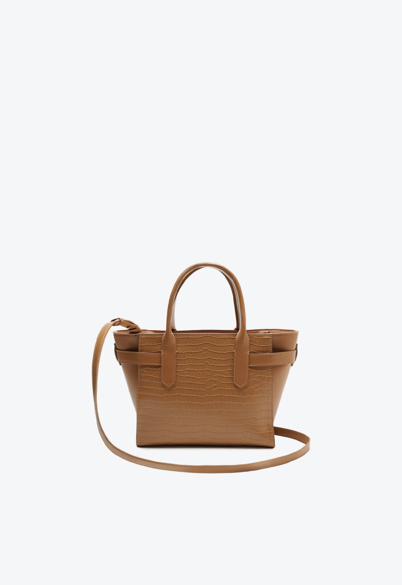 miyu Bolsa Mini Tote Tiracolo Marrom Schutz Milla Croco | ZZ MALL