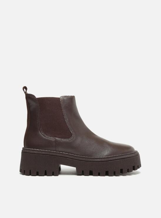 BOTA MARROM ESCURO AREZZO TRATORADA
