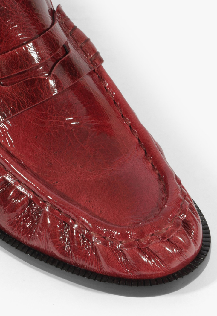 Mocassim Couro Vermelho