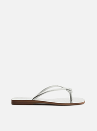 Rasteira Prata Arezzo Tiras Flip Flop