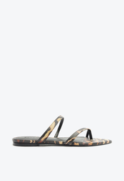 Rasteira Bege E Preta Schutz Statement Flats
