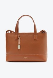 Bolsa Tote Marrom Anacapri Média Lisa Chaveiro