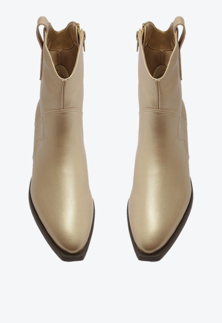 Bota Cano Curto Dourada Western