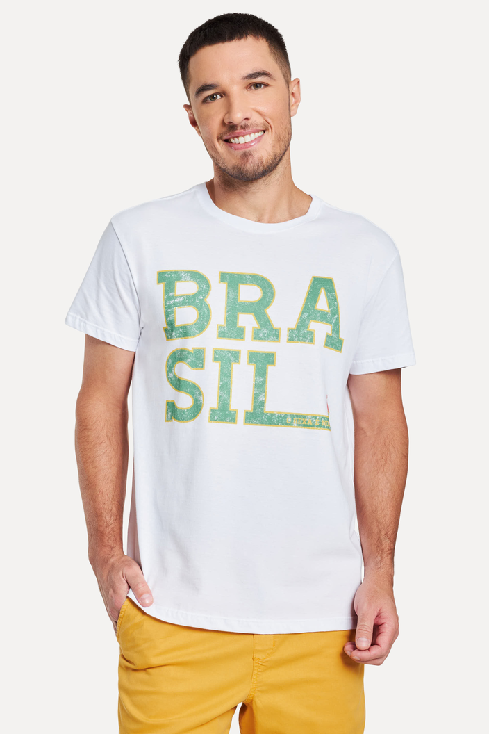 CAMISETA BRANCA RESERVA ESTAMPADA BRASIL
