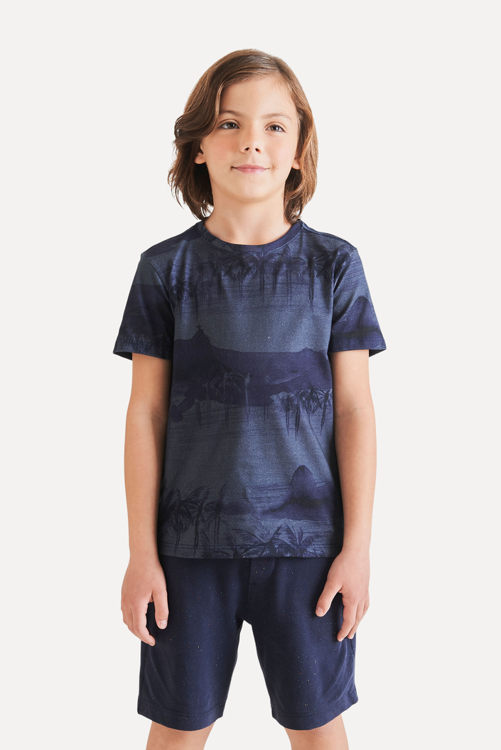 CAMISETA AZUL RESERVA MINI NANQUIM