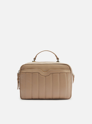 Bolsa Tiracolo Bege Couro Francine Média