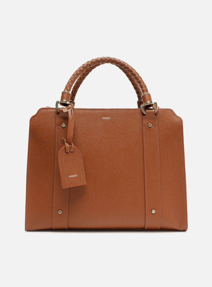 Bolsa Tote Marrom Arezzo Caramel Couro Piazza Grande