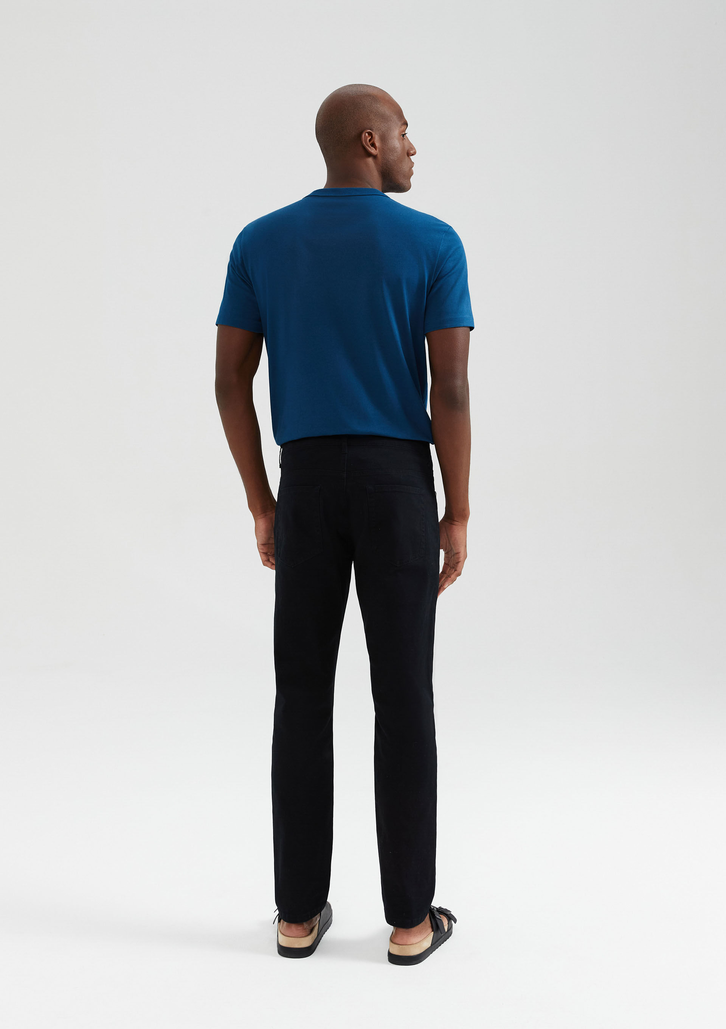 Calça Preta Hering Slim Em Sarja