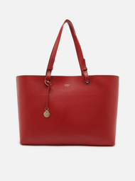 Bolsa Shopping Vermelha Arezzo Grande Charm Metal