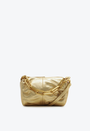 Bolsa Tiracolo Dourada Schutz Pequena Vicky Couro