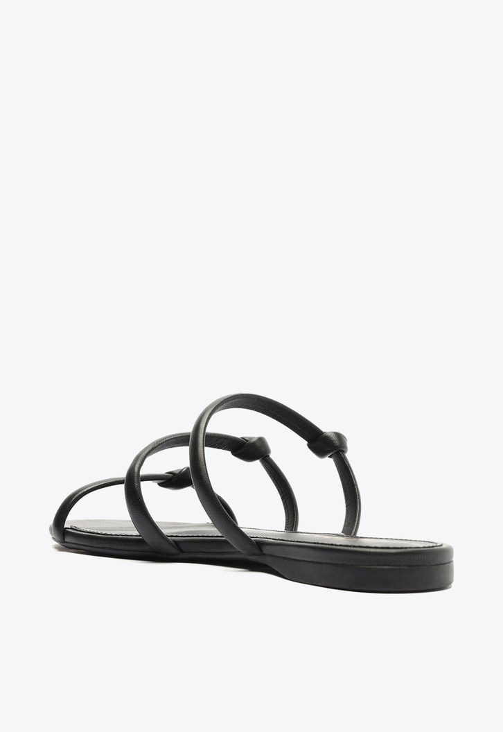 Rasteira Preto Arezzo Tiras Nó