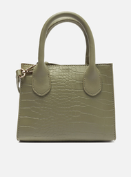 Bolsa Tote Verde Arezzo Croco Pequena