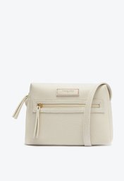 Bolsa Crossbody Branca Anacapri Média Pespontos Ornamental