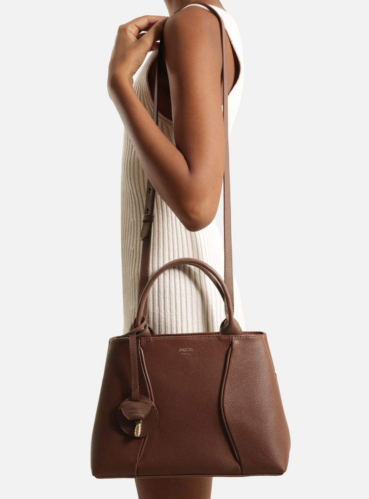 Bolsa Tote Marrom Média Metais
