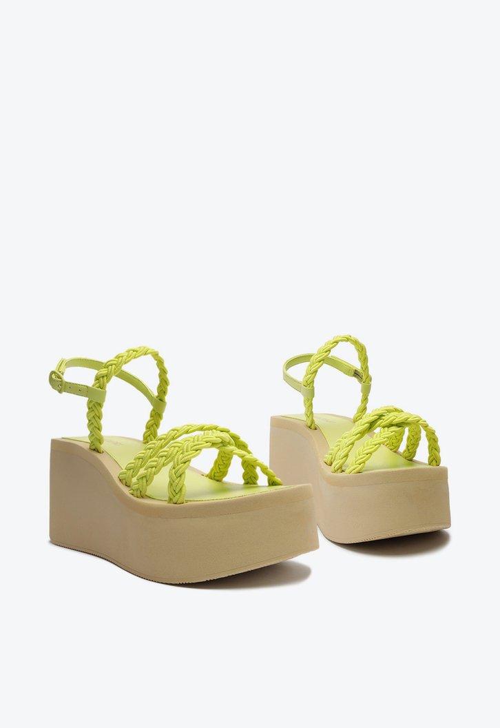 Sandália Plataforma Verde Anacapri Lemon