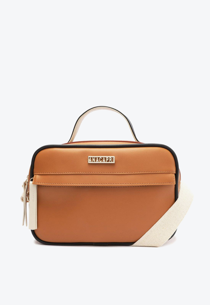 Bolsa Tiracolo Marrom Anacapri Estruturada Grande