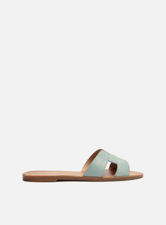 RASTEIRA AZUL AREZZO COURO FLAT TIRA H