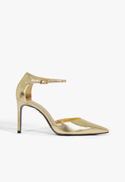 Sapato Scarpin Metalizado Dourado Schutz Salto Alto