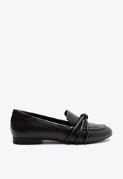 Mocassim Preto Anacapri Tiras Nó