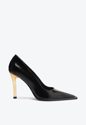 Sapato Scarpin Preto Schutz Couro Salto Alto