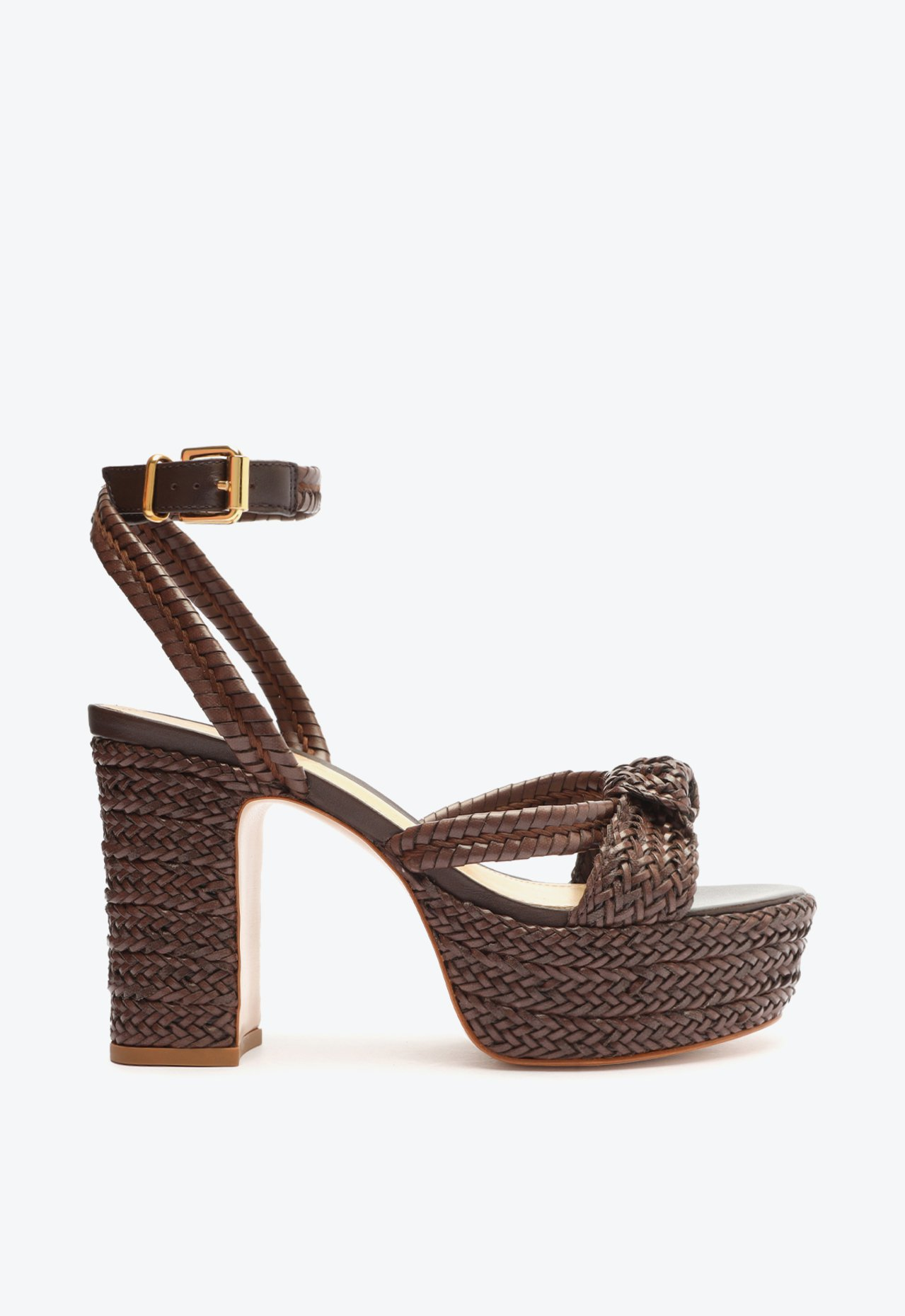 Sandália Meia Pata Marrom Escuro Schutz Tramada | ZZ MALL