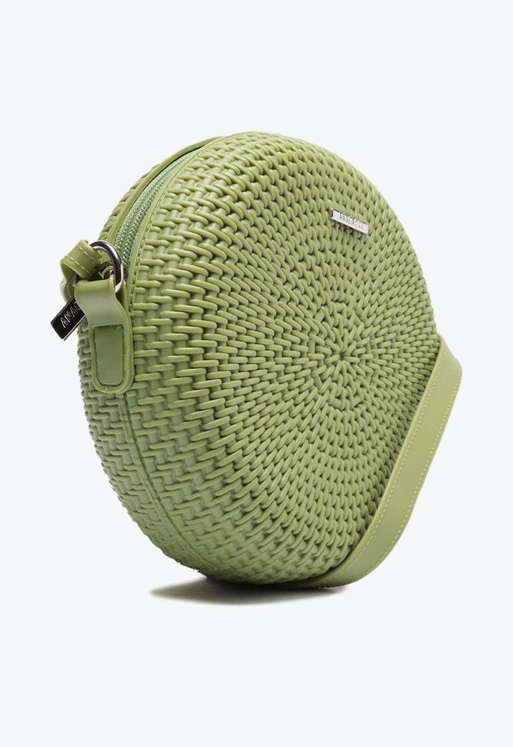 Crossbody Verde Anacapri Prado Redonda Texturizada