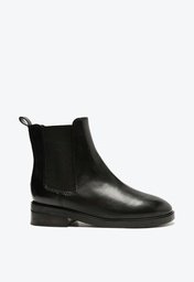 Bota Preta Arezzo Chelsea Couro Cano Curto Elástico