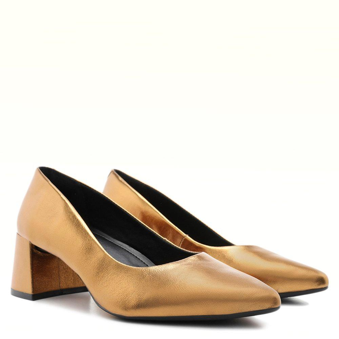 Scarpin Bronze Alme Melina Zz Mall
