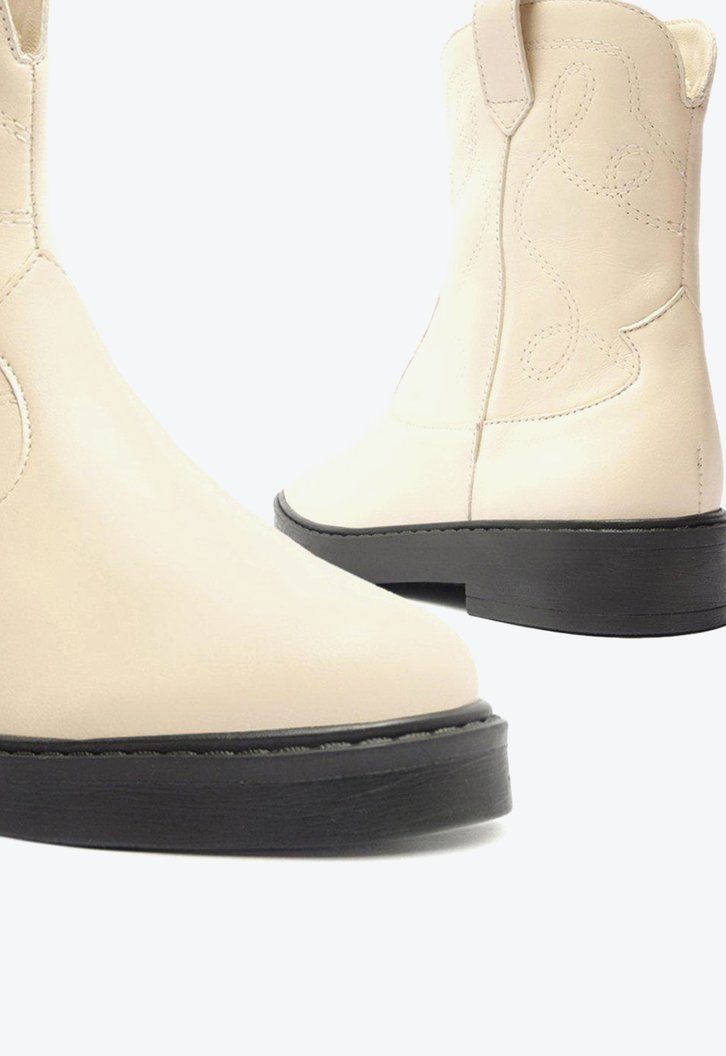Bota Infantil Western Off-White Arezzo Cano Médio Georgia