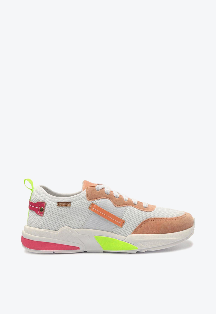 Tênis Branco Anacapri Chuncky Recortes Laranja E Rosa | ZZ MALL Tênis Branco Anacapri Chuncky Recortes Laranja E Rosa | ZZ MALL