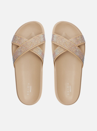 Slide Bege Strass Lara Brizza