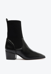 Bota Preta Schutz Knit E Couro