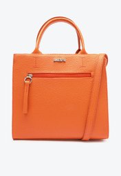 Bolsa Tote Laranja Anacapri Zíper Média