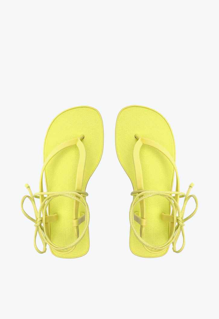 Sandália Flatform Amarelo Brizza  Amarração