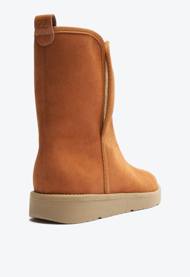 Bota Marrom Arezzo Camurça Salto Baixo Home