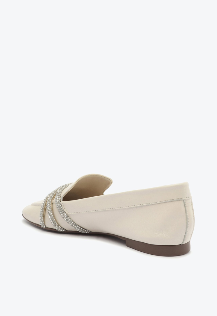 Mocassim Couro Brilho Branco