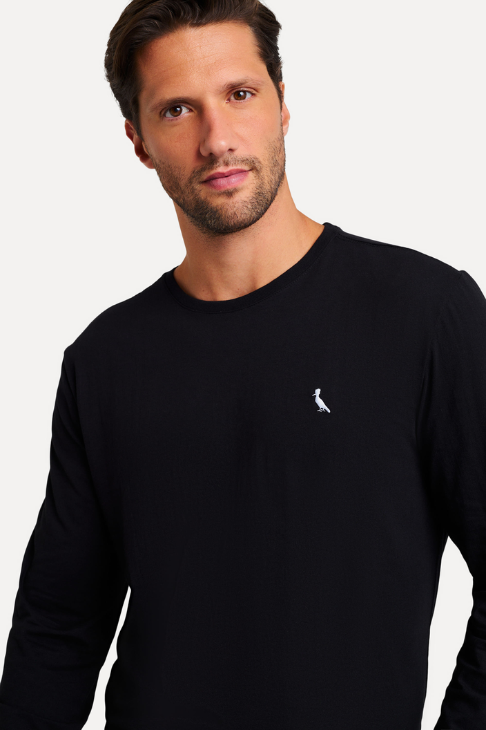 CAMISETA PRETA RESERVA ML PICA PAU BORDADO SUSPIRO