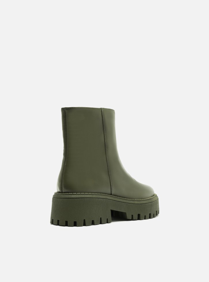 Bota Verde Militar Arezzo Tratorada Ziper