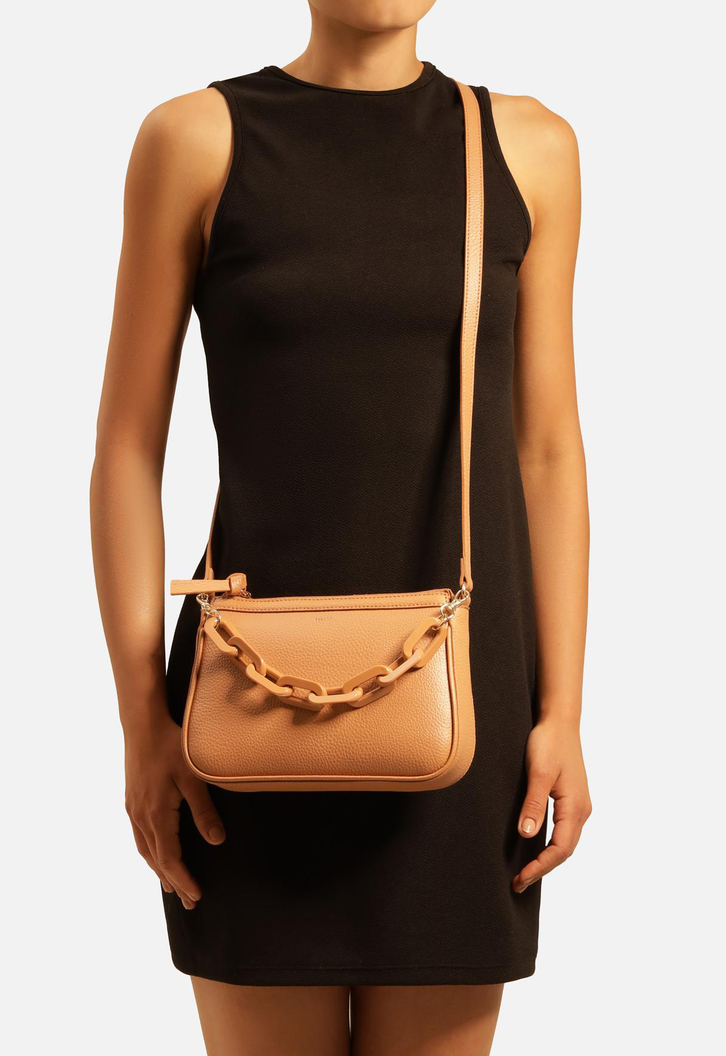 Bolsa Tiracolo Marrom Arezzo Iara Sport Pequena