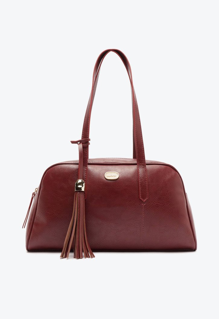 Bolsa Tote Grande Bag Charm Tassel Vermelha