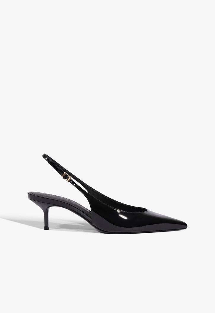 Scarpin Slingback Verniz Preto