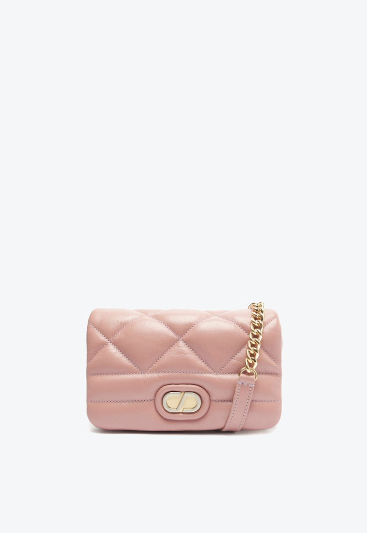 Mini Bag Rosa Schutz Shoulder Dazzle Couro Matelassê