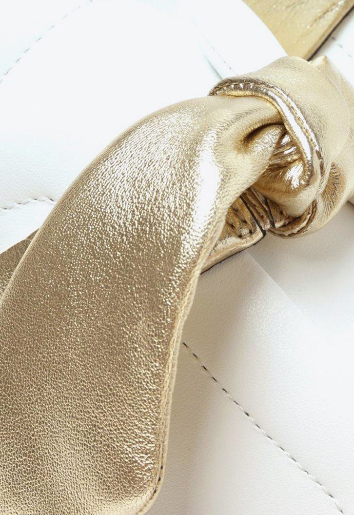 Asymmetric Clarita Sneaker Leather White/Golden