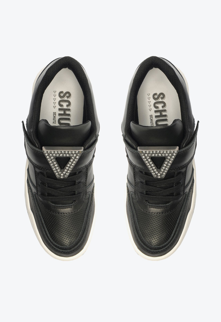 Tênis Preto Schutz Couro Triangle ZZ MALL