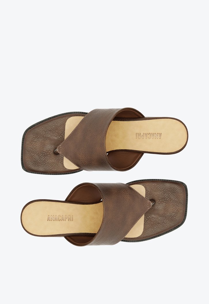 Sandália Mule Gaspéa Regular Marrom