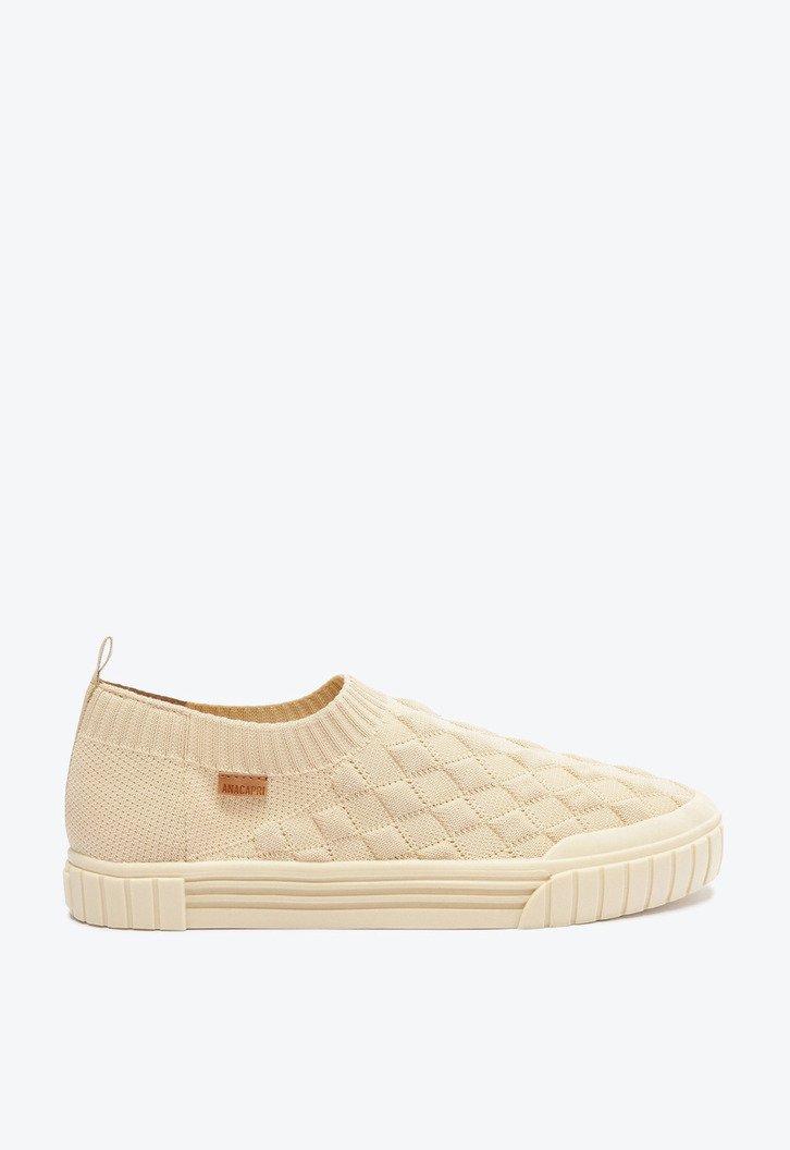 Tênis Slip On Branco Anacapri Knit Alê