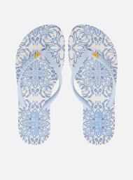 Chinelo de Dedo Azul Estampado
