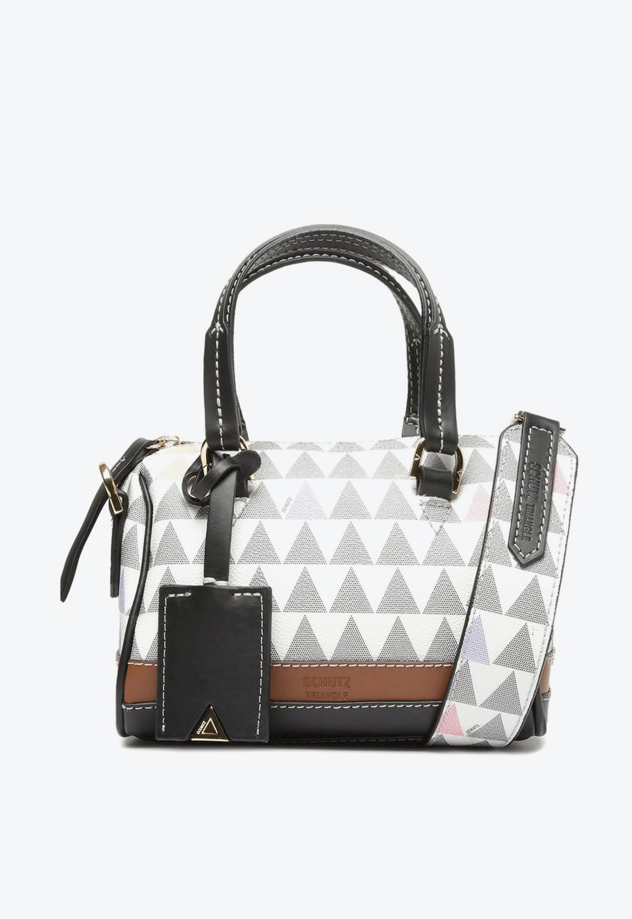Bolsa Bowling Branca Schutz Pequena Triangle | ZZ MALL