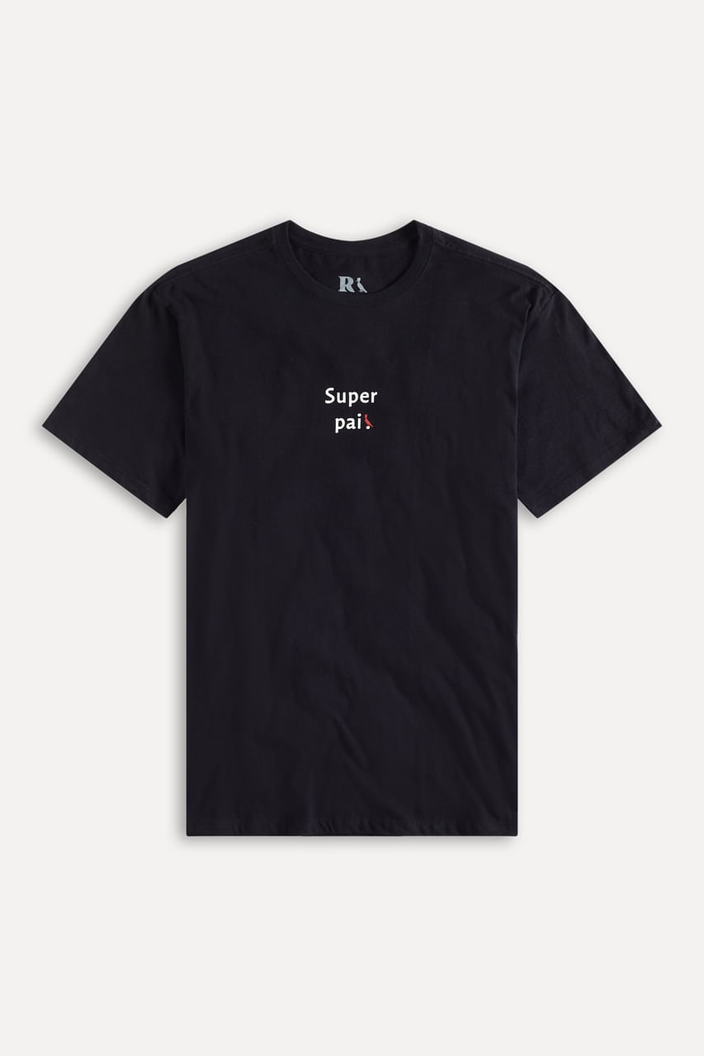 CAMISETA PRETA RESERVA ESTAMPADA SUPER PAI
